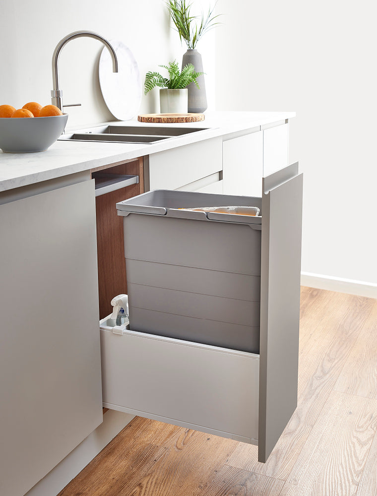 ECO-base Waste Bin D50 x W30 - 42L (1x42L) - S/C Silk White (FSC)