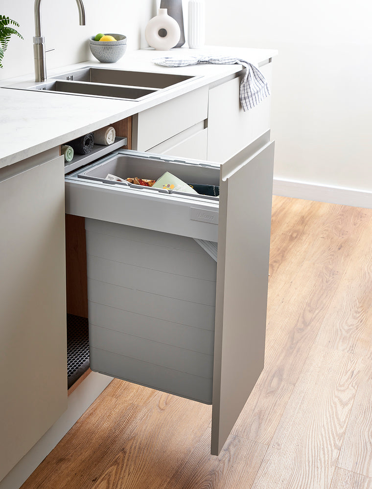 ECO-top 125 Waste Bin D50 x W40 - 46.2L (42+4.2L) - E/ Open Light Grey