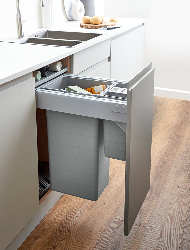 ECO-top 125 Waste Bin D50 x W40 - 40L (32+8L) - E/ Open Light Grey