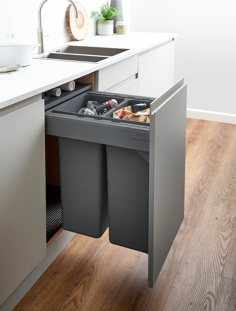 4.2L One2Four bioBin set w/ Door Hook - Orion Grey
