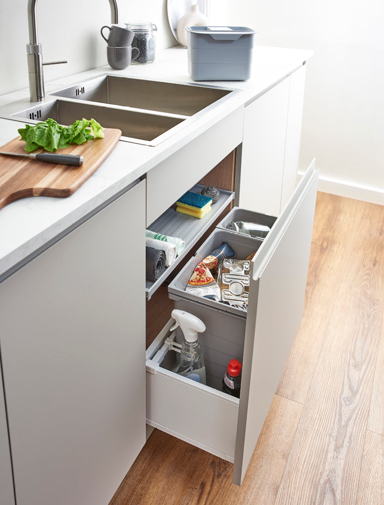 ECO-sink Waste Bin D27 x W60 - 25L (1x17+1x8L) - QUOOKER S/C White (FSC)