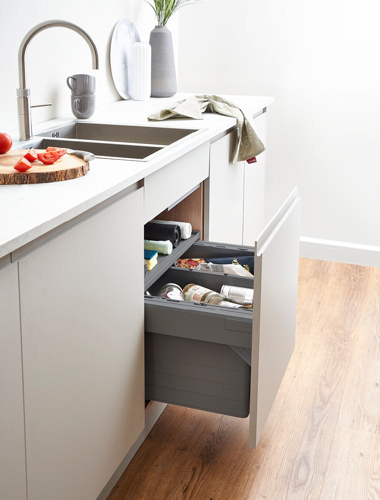 ECO-sink 125 Waste Bin D50 x W60 - 54.2L (2x25+4.2L) - E/ Open Orion Grey