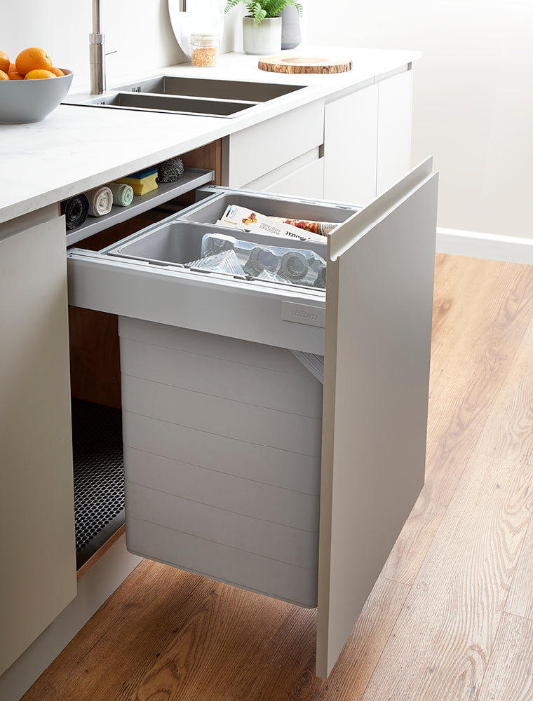 ECO-top 125 Waste Bin D50 x W60 - 88.2L (2x42+4.2L) - E/ Open Light Grey