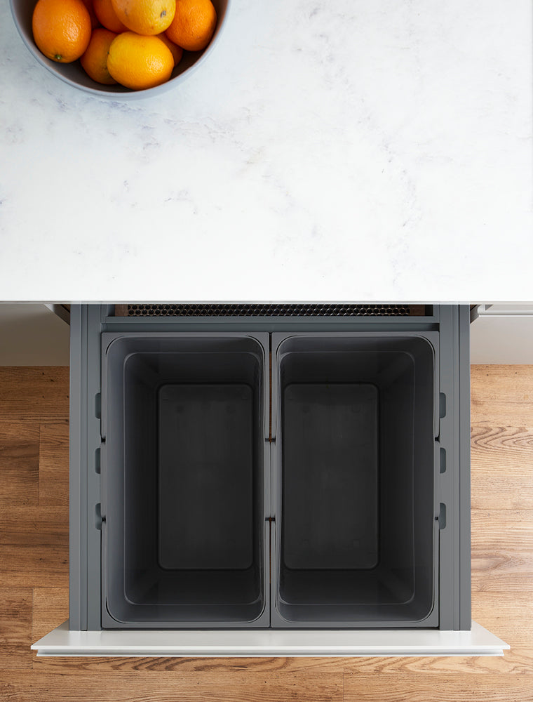 ECO-top 125 Waste Bin D50 x W60 - 88.2L (2x42+4.2L) - S/C Orion Grey