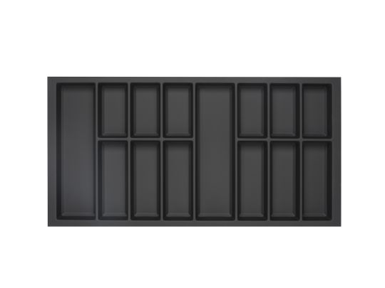 CLASSICO Soft Touch Cutlery Insert - Black 500mm Depth
