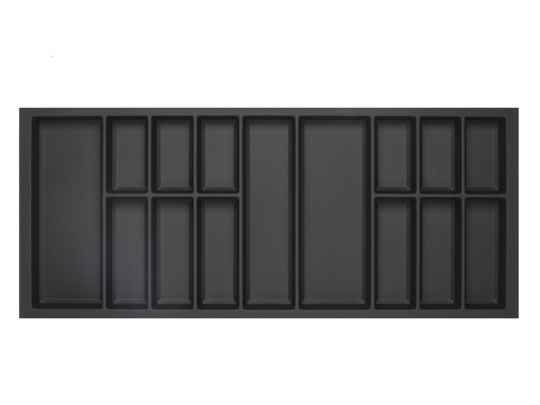 CLASSICO Soft Touch Cutlery Insert - Black 500mm Depth