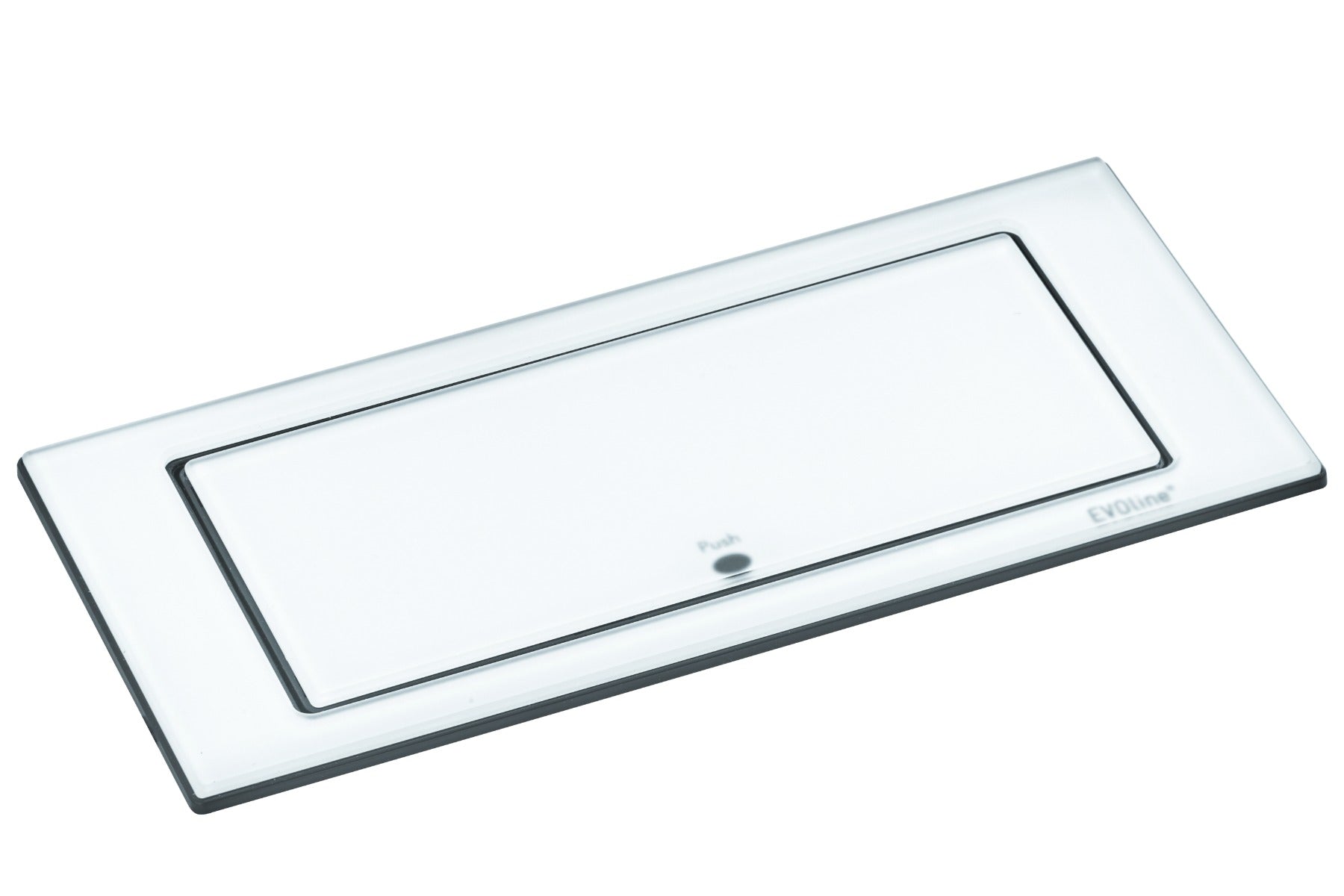 EVOline BackFlip - 2 UK Sockets 1 USB Charger - White Glass