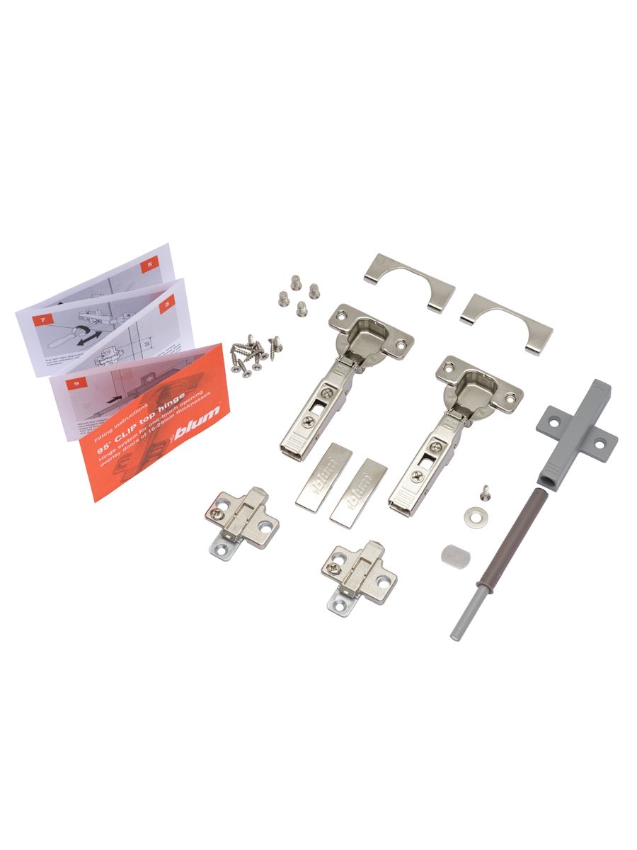 95° CLIP top Profile Door Unsprung Hinge (Packed Set Pair)