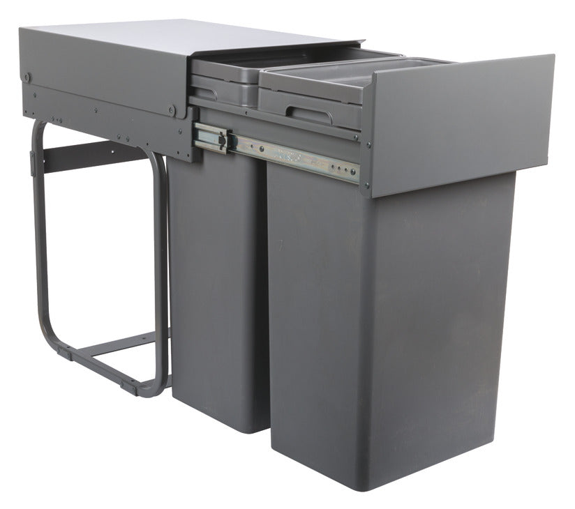 Hafele 2-Compartment 64L Recycling Bin: 400mm Door
