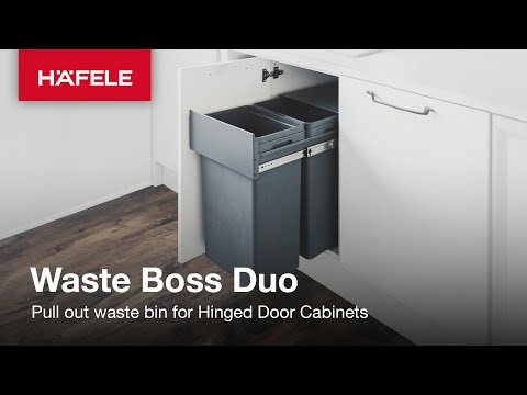 Hafele 2-Compartment 64L Recycling Bin: 400mm Door